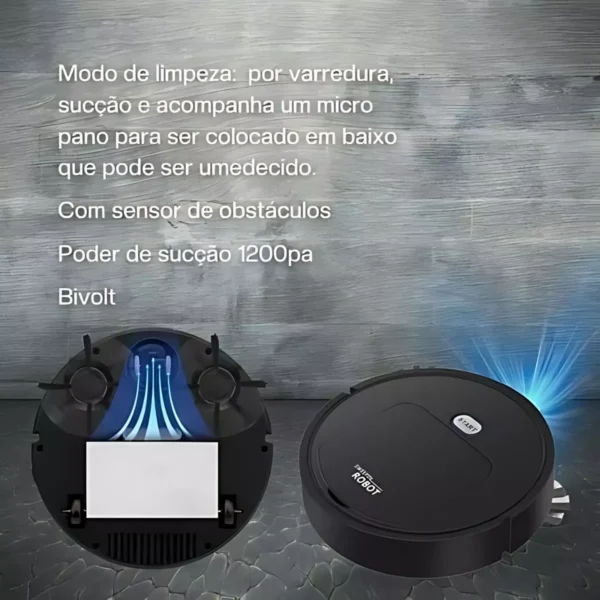 SH05 - Robô Varredora/Aspirador De Pó Automática 3 Em 1 Limpeza Doméstica Robótico Inteligente E Silencioso - Imagem 6