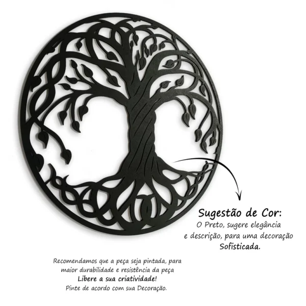 SH12 - Kit 3 Mandalas Decorativas MDF 3mm Vários Tamanhos - Celebração da Vida - Imagem 5
