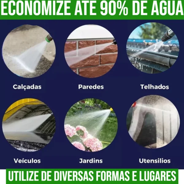 SH13 - Lavadora de Alta Pressão Portátil Recarregável Para Carros E Jardins - Imagem 4