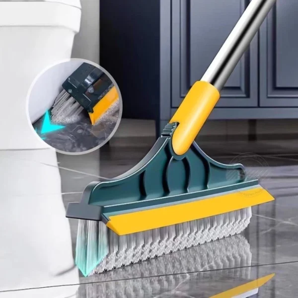 SH17 - Escova De Limpeza Esfregão 2 Em 1 Vassoura Rodo Chão Cozinha Banheiro - Imagem 4