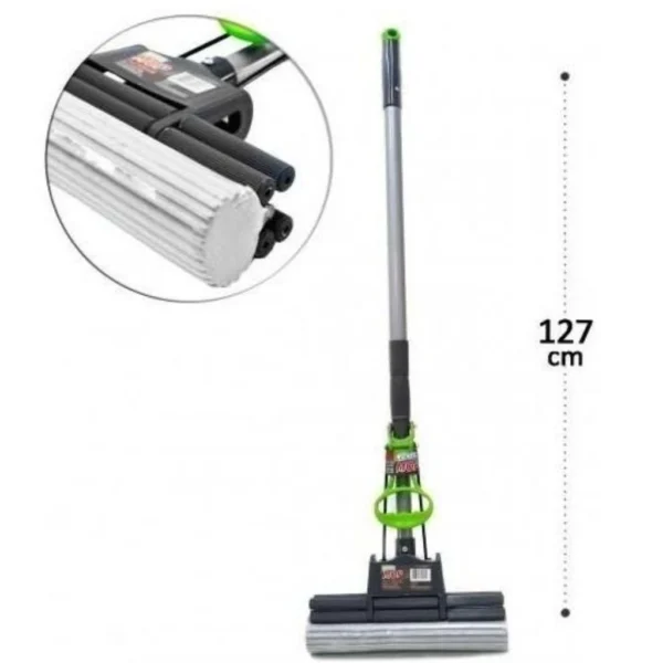 SH18 - Mop Rodo Celeste Original Limpeza Geral Plus Lava E Seca - Imagem 2