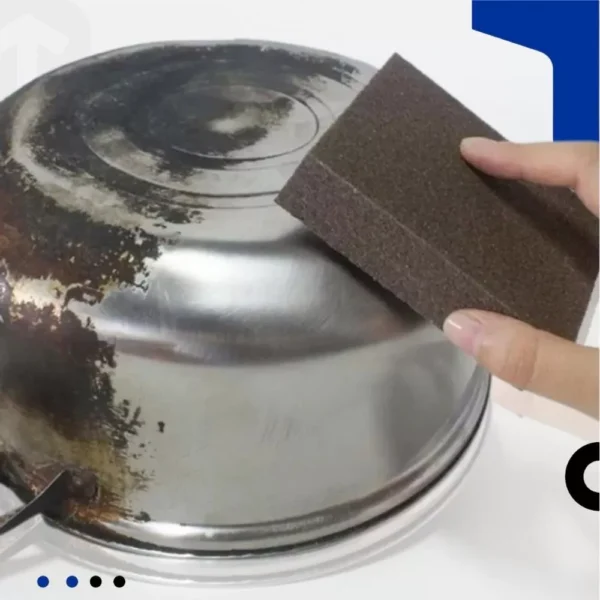 SH21 - Esponja Mágica Limpeza Pesada Panela Inox Remoção Ferrugem Multiuso - Imagem 2