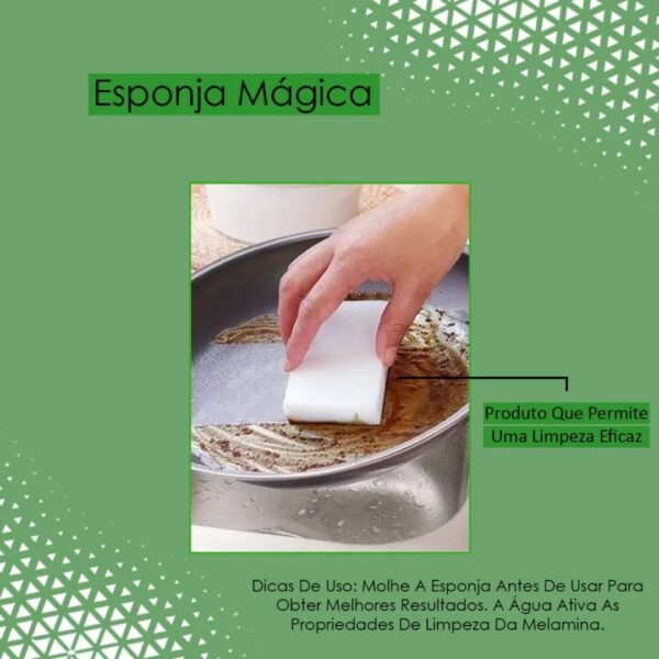 Esponja Mágica Bucha Melamina Tira Mancha Original Desengordura Limpeza