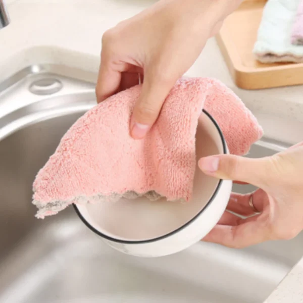 SH25 -  Pano De Limpeza Alta Qualidade Pano Super Absorvente Microfibra Para Toalha De Limpeza Limpar De Cozinha - Imagem 6