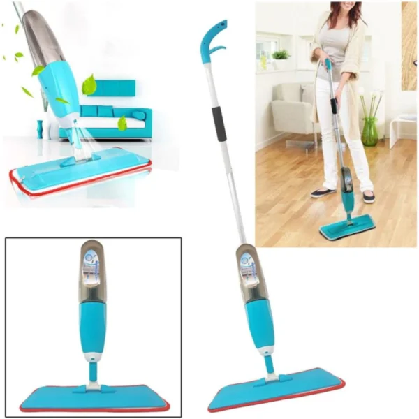SH28 - Mop Spray Mágico Esfregão C/ 3 Refis Microfibra Reservatório Limpeza - Imagem 5