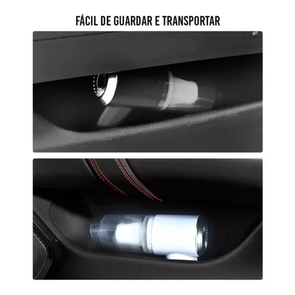 SH33 - Aspirador Portátil Bivolt Para Automóveis Janelas Alta Potência Usb Recarregável Limpeza Mini Úmido e Seco - Imagem 6