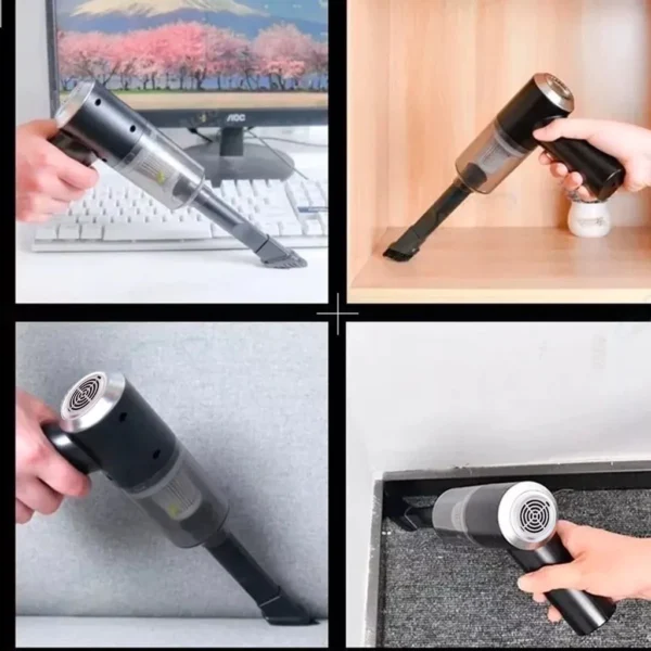 SH33 - Aspirador Portátil Bivolt Para Automóveis Janelas Alta Potência Usb Recarregável Limpeza Mini Úmido e Seco - Imagem 9