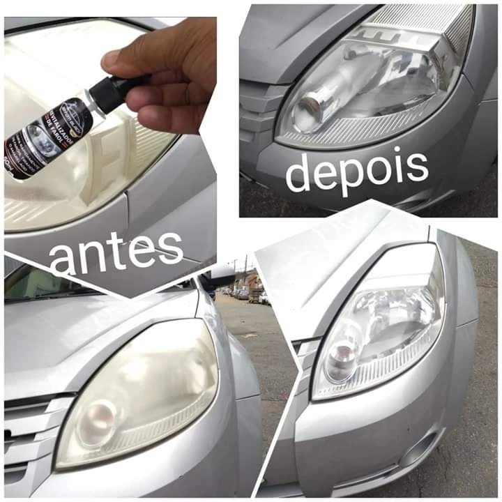 Revitalizador de Farol Batom Black tira amarelado, não para faróis lixado e amarelado internamente