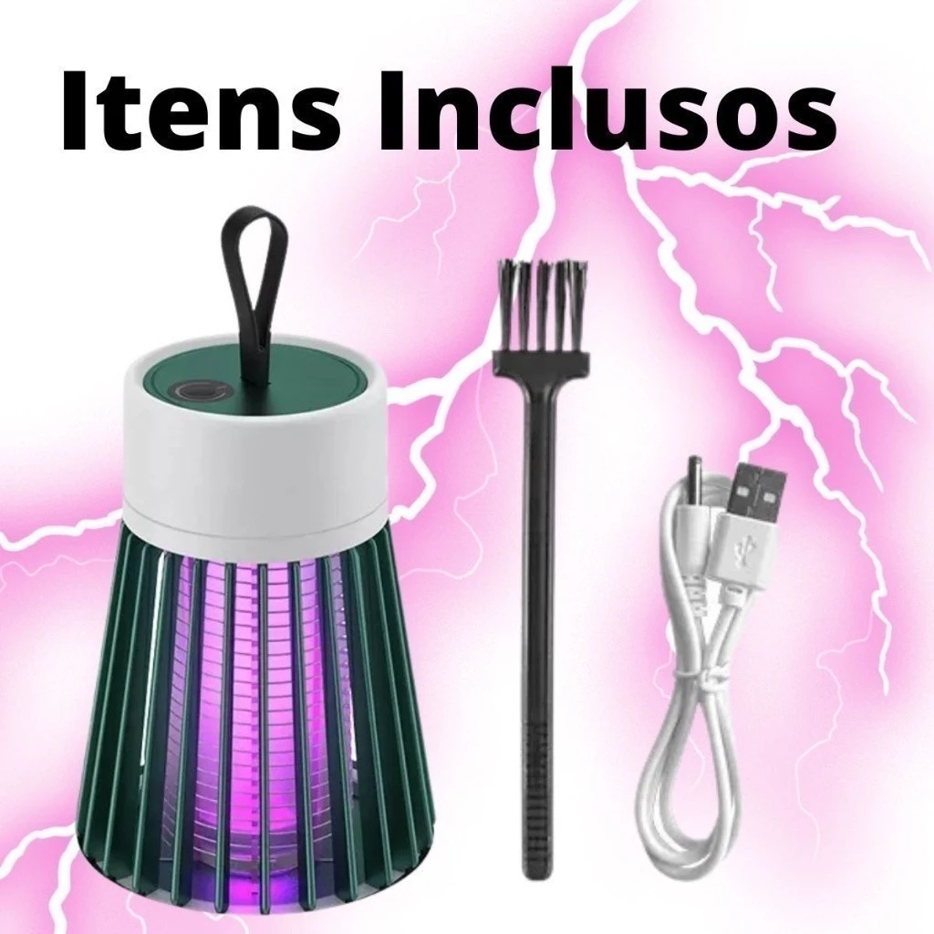 Lâmpada Elétrica 1200 mAh Mata Mosquitos Com Luz UV Usb Recarregável Armadilha Para Insetos