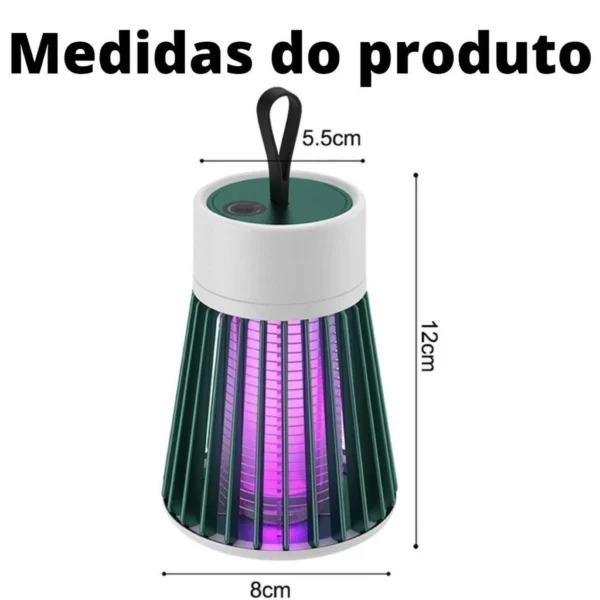 SH39 - Lâmpada Elétrica 1200 mAh Mata Mosquitos Com Luz UV Usb Recarregável Armadilha Para Insetos - Imagem 4