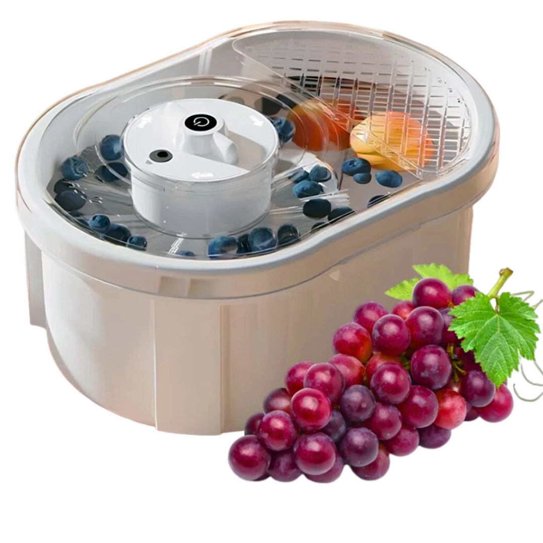 Máquina de Lavar Frutas e Verduras Automática Bivolt Higienizar Vegetais Legumes Frutos do Mar