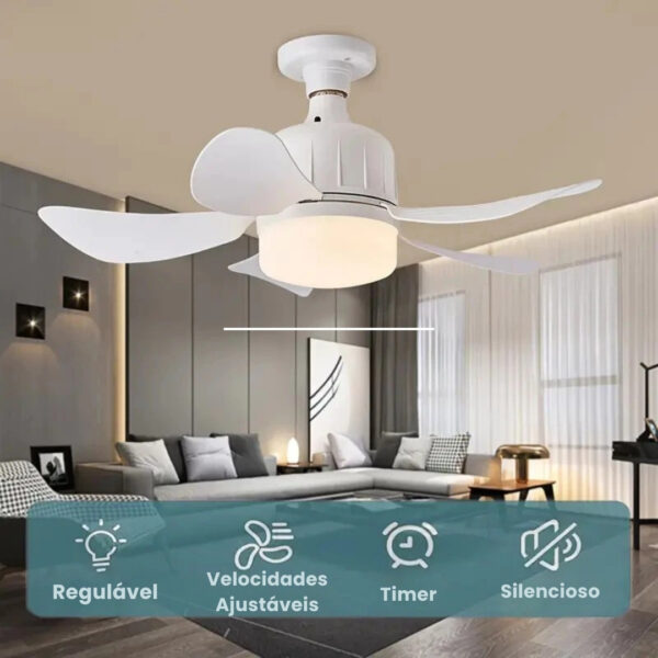 SH66 - Ventilador de Teto Com Luz para Pequenos Espaços - Imagem 3