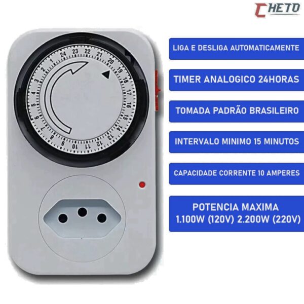 SH64 - Temporizador Analógico Liga/Desliga - Imagem 3
