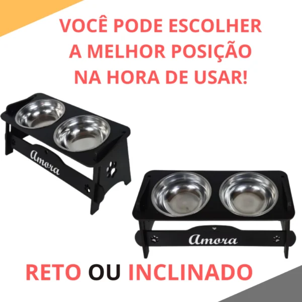 SH77 - Comedouro PERSONALIZADO inclinável com Tampas - Imagem 4