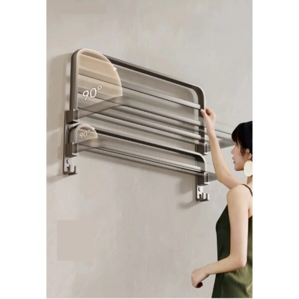 SH95 - Porta Toalha Suporte Toalheiro Banheiro Duplo Aço Inox - Imagem 6