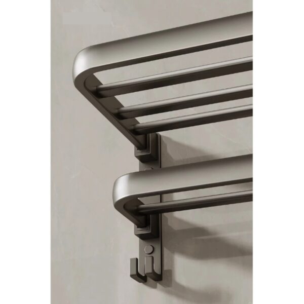 SH95 - Porta Toalha Suporte Toalheiro Banheiro Duplo Aço Inox - Imagem 2