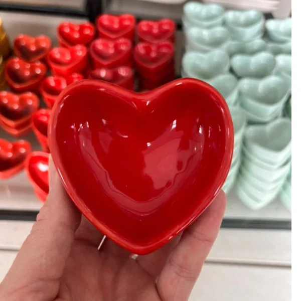 Mini Tigela Bowl Coração em Cerâmica