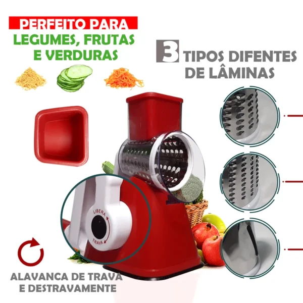 SH106 - Ralador de Queijo Fatiador Legumes e Vegetais - Imagem 3