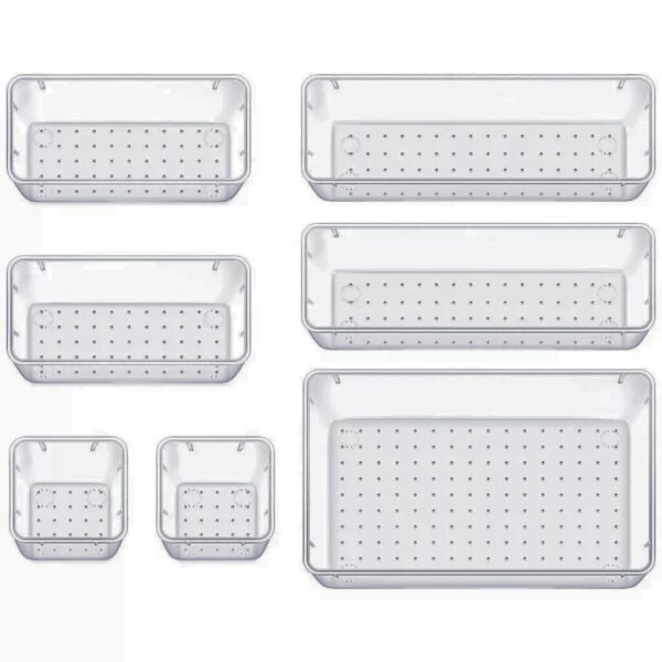 SH143 - Kit 10 Organizadores Acrílico Transparente Empilhável Modular - Imagem 3
