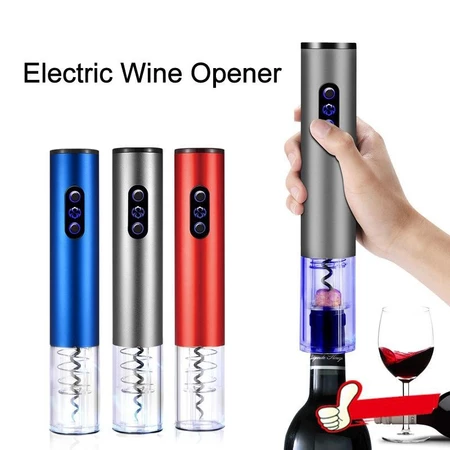 Abridor De Vinho de Garrafa Automático Saca Rolhas Elétrico Led