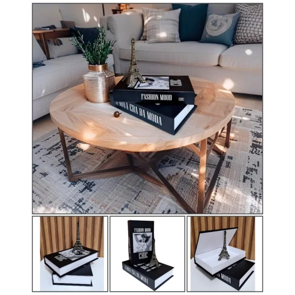 SH150 - Kit Livro Decorativo Fake Capa Dura com Porta Objetos + Enfeite Ornamentos - Imagem 8