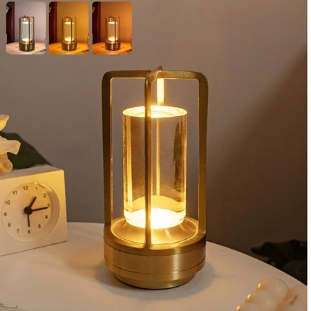 Lâmpada Estilo Nórdico De Mesa Para Café Bar Ao Ar Livre Camping Atmosfera Restaurante 3 Cor Luzes Noturnas Criativ